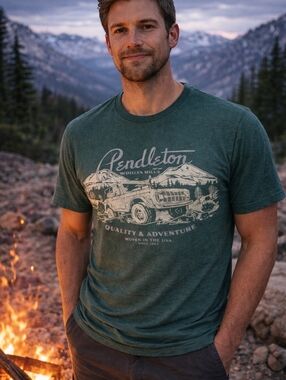 Pendleton Green Graphic Short-Sleeve Tee